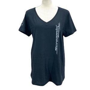 NWT HARLEY-DAVIDSON Screamin’ Eagle Black Ladies Short Sleeve Tee Shirt Sz L